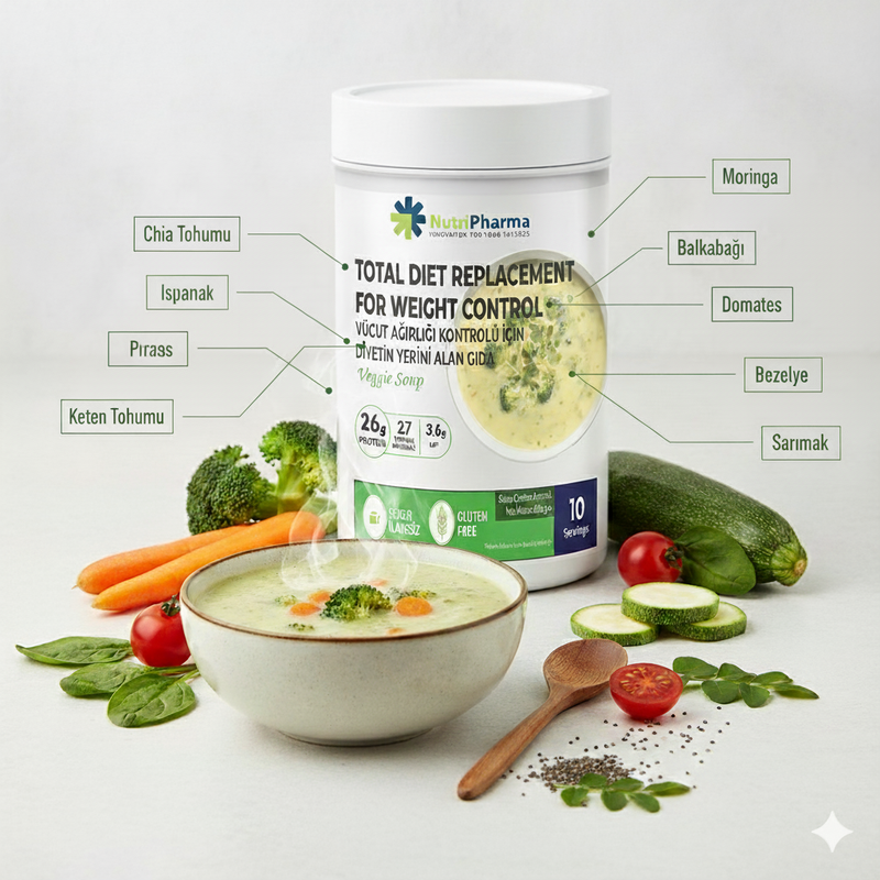 NutriPharma Sebze Çorbası - Kilo Verme Amaçlı Öğün Yerine Geçen Çorba