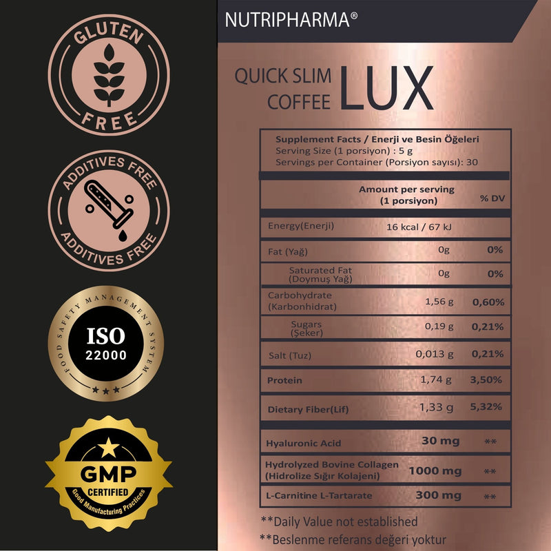 NUTRIPHARMA QUICK SLIM COFFEE LUX - Forme Café
