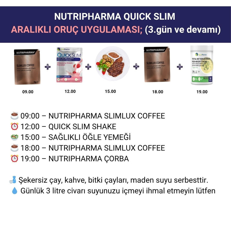 Quick Slim Tam Diyet Seti (Shake, Çorba ve Form Kahve)