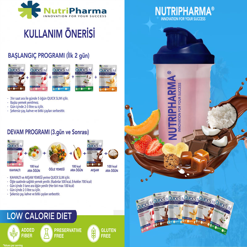 Quick Slim Tropikal Karışık Kutu Kilo Verme Amacli Ogun Shake-30 sase