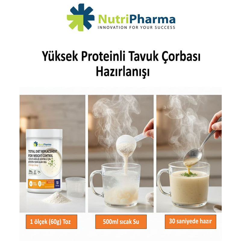 Nutripharma Kilo Verme Amaçlı Öğün Yerine Geçen Tavuk Çorbası