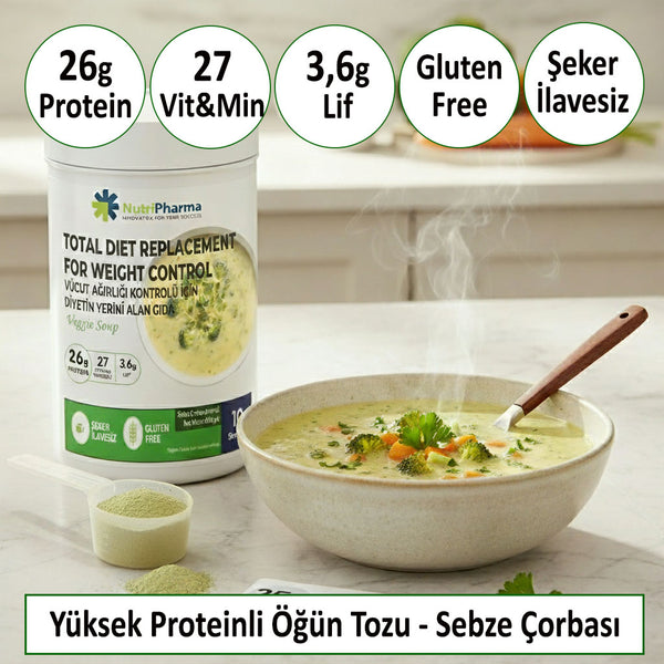 NutriPharma Sebze Çorbası - Kilo Verme Amaçlı Öğün Yerine Geçen Çorba