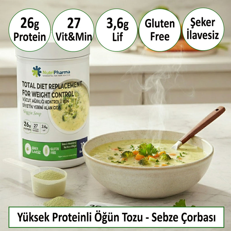 NutriPharma Sebze Çorbası - Kilo Verme Amaçlı Öğün Yerine Geçen Çorba