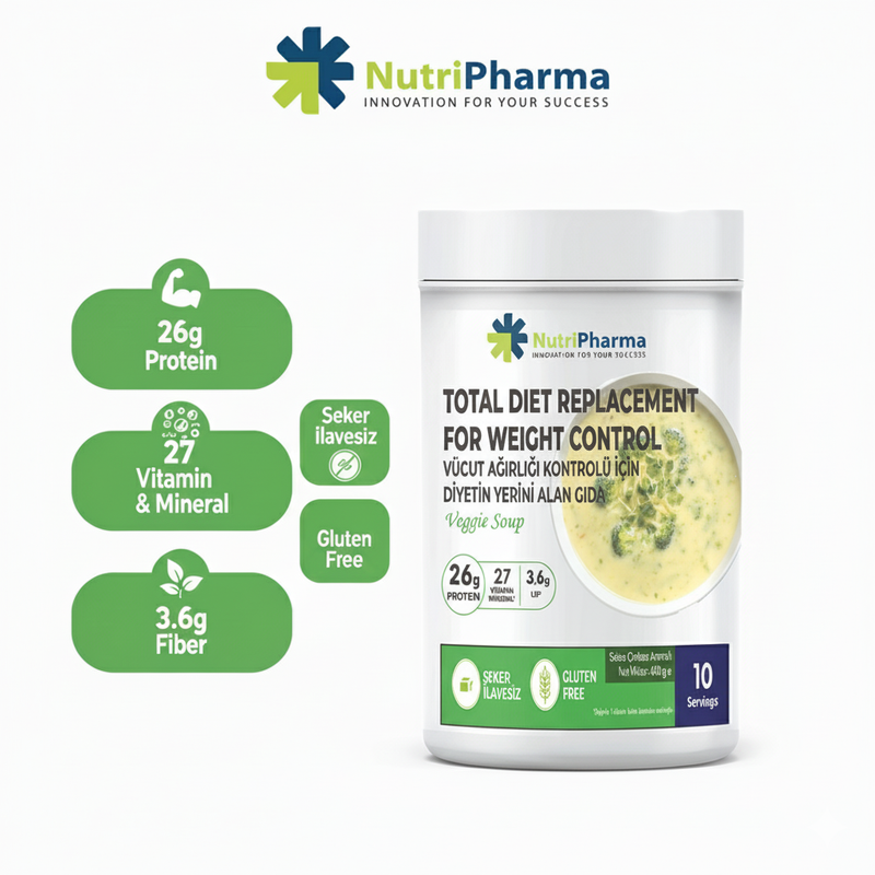 NutriPharma Sebze Çorbası - Kilo Verme Amaçlı Öğün Yerine Geçen Çorba