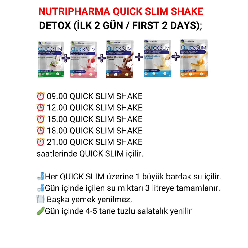 Quick Slim Tropikal Karışık Kutu Kilo Verme Amacli Ogun Shake-30 sase