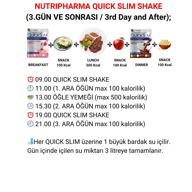 Quick Slim Tropikal Karışık Kutu Kilo Verme Amacli Ogun Shake-30 sase