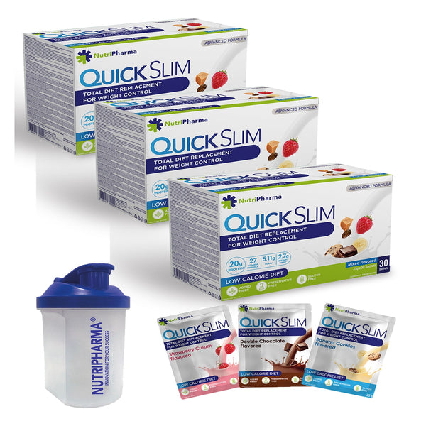 Quick Slim Shake - Avantajlı 3 Kutu - SHAKER HEDİYE