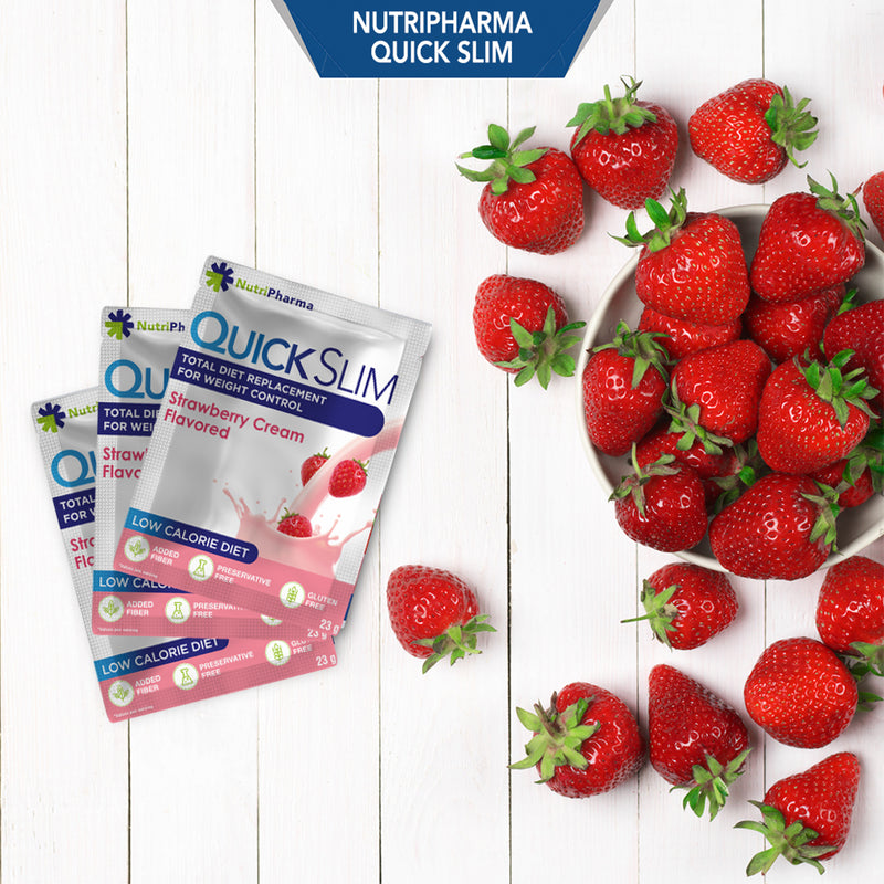 Quick Slim Çilek Aromalı Kilo Verme Amaçlı Öğün Shake