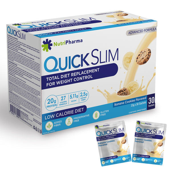 Quick Slim Muz Kurabiye Aromalı Kilo Verme Amaçlı Öğün Shake