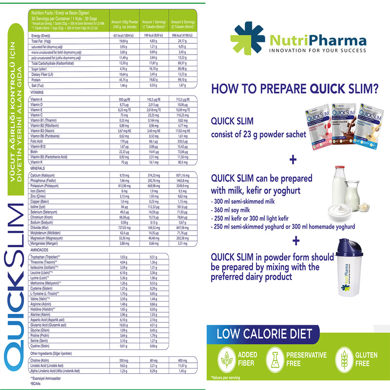 Nutripharma Quick Slim Karışık Aromalı Kutu Fiyatı, Yorumları